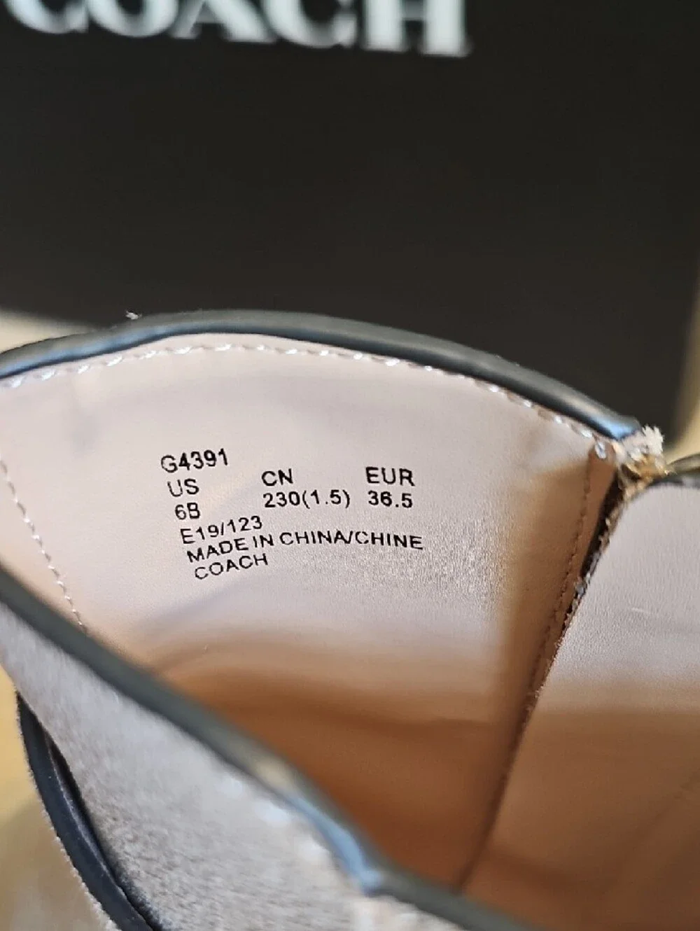 Coach Beige Suede Ankle Booties with Branded Medallion - Picture 2 of 11